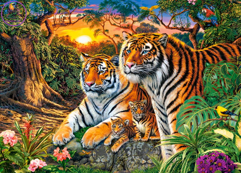 CASTORLAND Puzzle Tygří rodina 180 dílků CASTORLAND Puzzle Tygří rodina 180 dílků