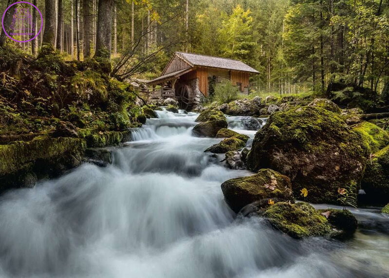 RAVENSBURGER Puzzle Vodopád Gollinger Wasserfall, Rakousko 1000 dílků RAVENSBURGER Puzzle Vodopád Gollinger Wasserfall, Rakousko 1000 dílků