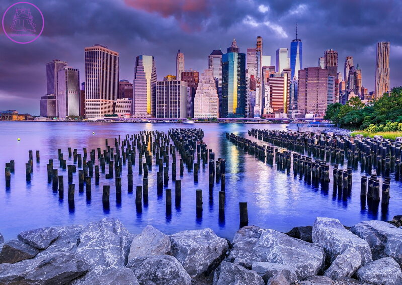 ENJOY Puzzle Zatažená obloha nad Manhattanem, New York 1000 dílků ENJOY Puzzle Zatažená obloha nad Manhattanem, New York 1000 dílků