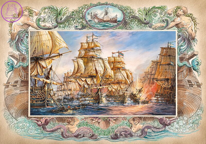 CHERRY PAZZI Puzzle Námořní bitva 2000 dílků CHERRY PAZZI Puzzle Námořní bitva 2000 dílků