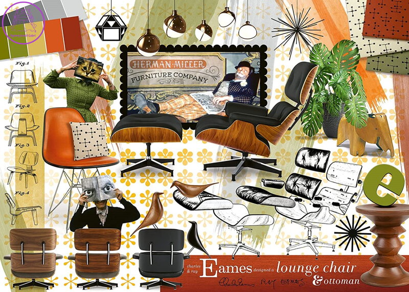 RAVENSBURGER Puzzle Eames: Design Classics 1000 dílků RAVENSBURGER Puzzle Eames: Design Classics 1000 dílků