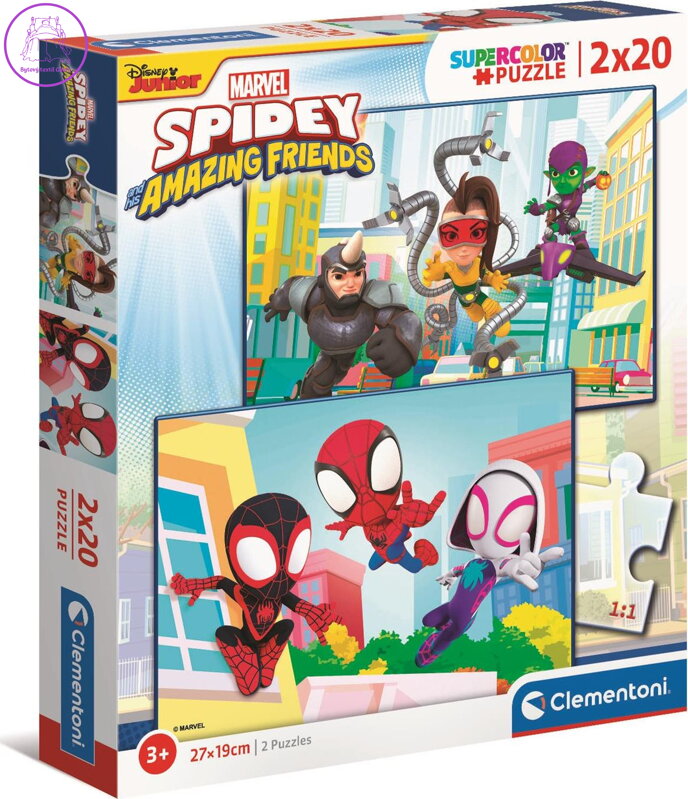 CLEMENTONI Puzzle Spidey a jeho úžasní kamarádi 2x20 dílků CLEMENTONI Puzzle Spidey a jeho úžasní kamarádi 2x20 dílků
