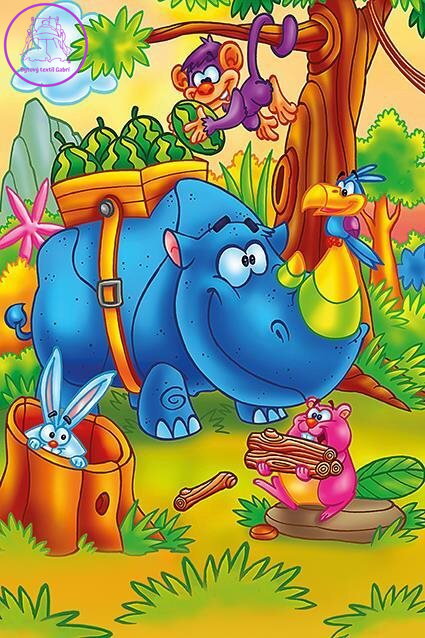 ART PUZZLE Dřevěné puzzle Pracující nosorožec 16 dílků