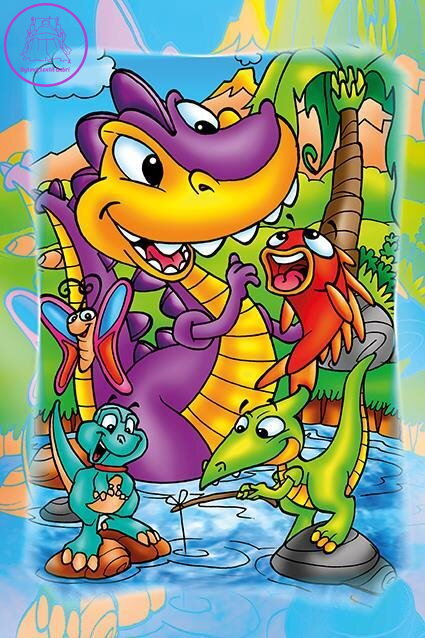 ART PUZZLE Dřevěné puzzle Dinosauři na rybách 16 dílků