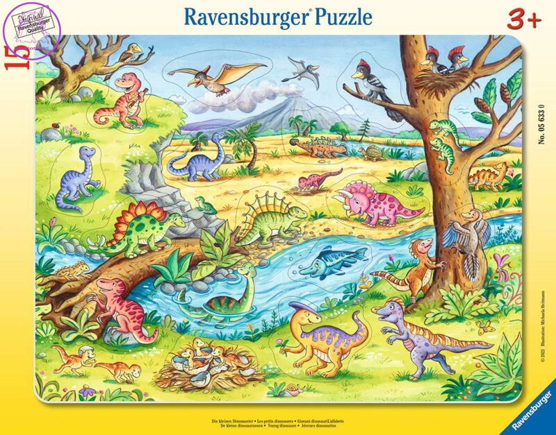 RAVENSBURGER Vkládačka Dinosauři 15 dílků RAVENSBURGER Vkládačka Dinosauři 15 dílků