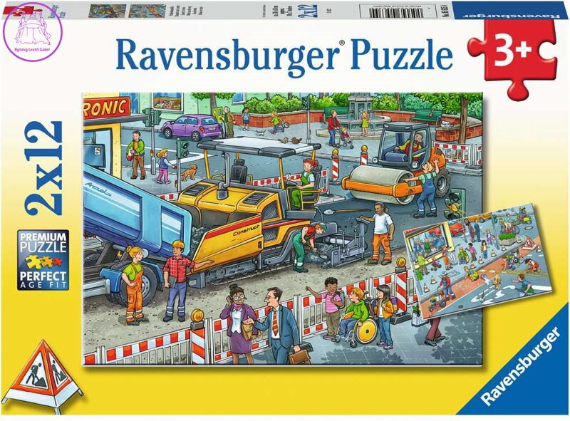 RAVENSBURGER Puzzle Stavební práce 2x12 dílků RAVENSBURGER Puzzle Stavební práce 2x12 dílků
