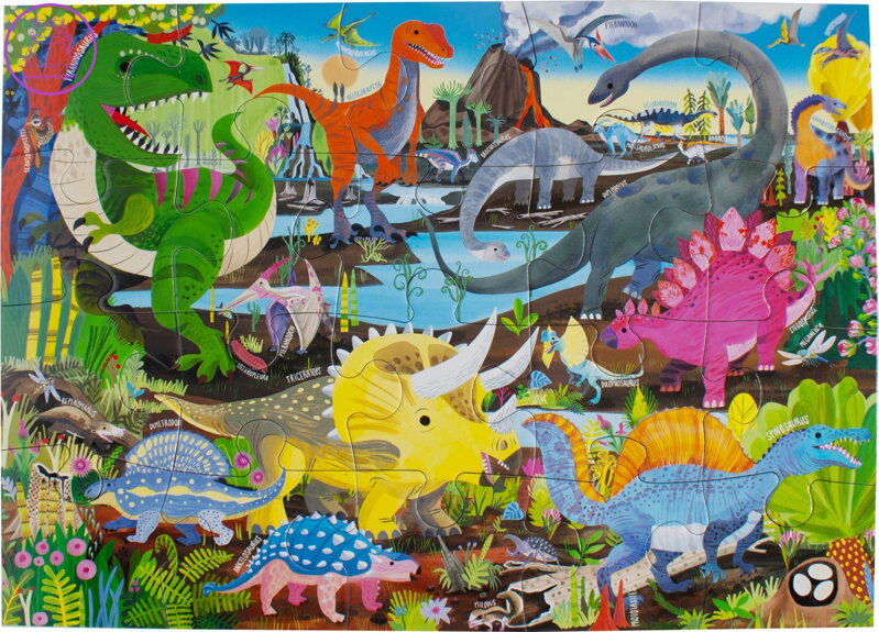EEBOO Puzzle Dinosauří země 20 dílků