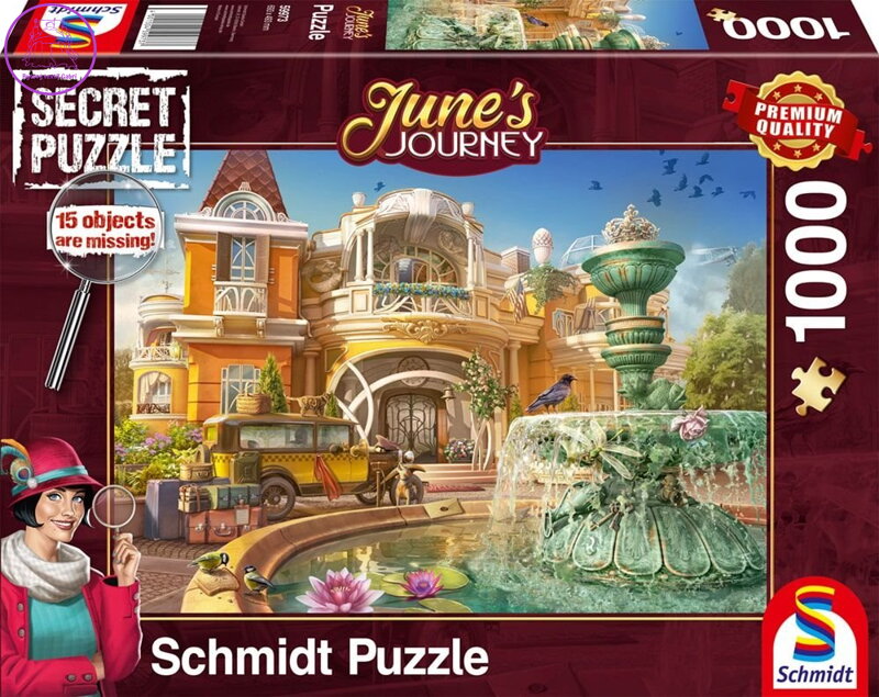 SCHMIDT Secret puzzle June's Journey: Orchidejové panství 1000 dílků SCHMIDT Secret puzzle June's Journey: Orchidejové panství 1000 dílků