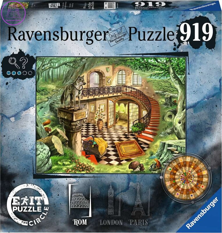 RAVENSBURGER Únikové EXIT puzzle Kruh: V Římě 919 dílků RAVENSBURGER Únikové EXIT puzzle Kruh: V Římě 919 dílků