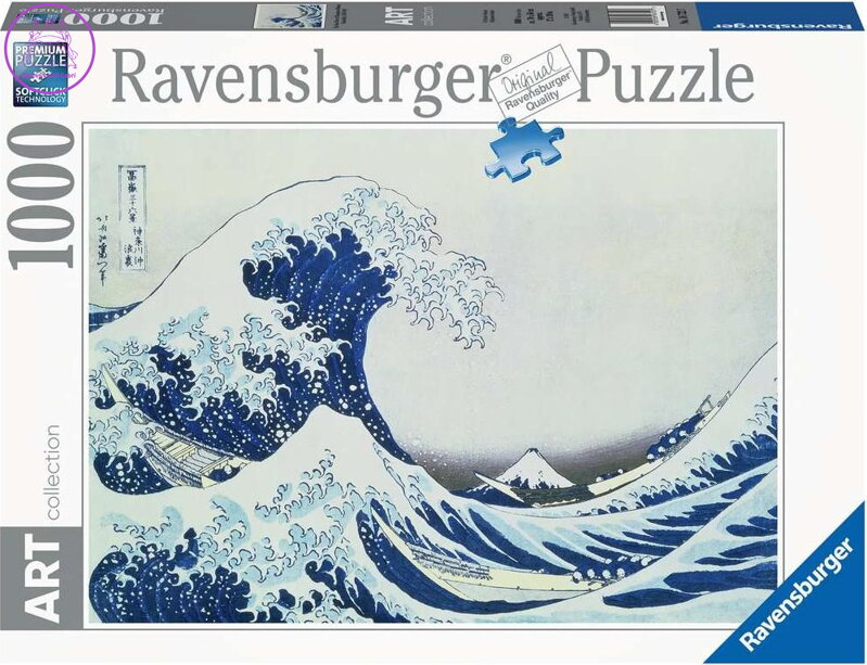 RAVENSBURGER Puzzle Art Collection: Velká vlna u pobřeží Kanagawy 1000 dílků RAVENSBURGER Puzzle Art Collection: Velká vlna u pobřeží Kanagawy 1000 dílků