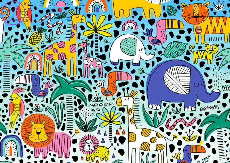 ENJOY Puzzle Doodle Safari 1000 dílků ENJOY Puzzle Doodle Safari 1000 dílků