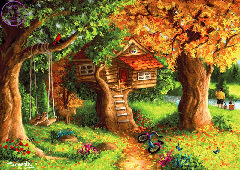 ENJOY Puzzle Domek na stromě 1000 dílků ENJOY Puzzle Domek na stromě 1000 dílků