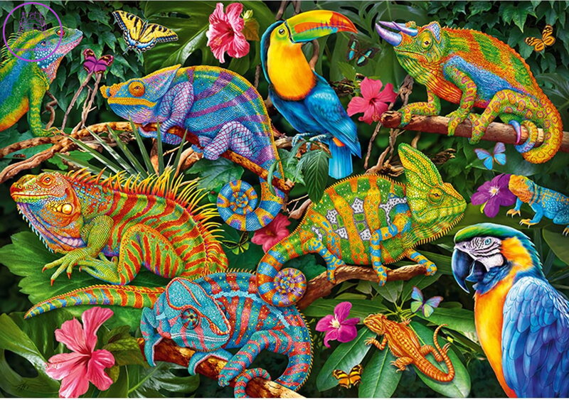 CHERRY PAZZI Puzzle Úžasní chameleoni 2000 dílků