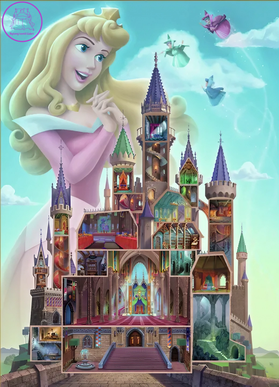 RAVENSBURGER Puzzle Disney Castle Collection: Šípková Růženka 1000 dílků RAVENSBURGER Puzzle Disney Castle Collection: Šípková Růženka 1000 dílků