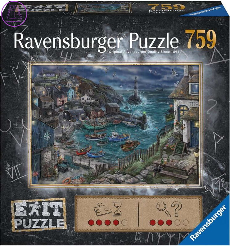 RAVENSBURGER Únikové EXIT puzzle Rybářská vesnice 759 dílků RAVENSBURGER Únikové EXIT puzzle Rybářská vesnice 759 dílků