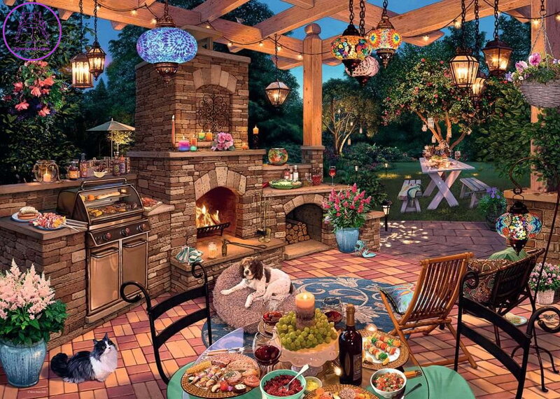 RAVENSBURGER Puzzle Útočiště: Zahradní kuchyně 1000 dílků RAVENSBURGER Puzzle Útočiště: Zahradní kuchyně 1000 dílků
