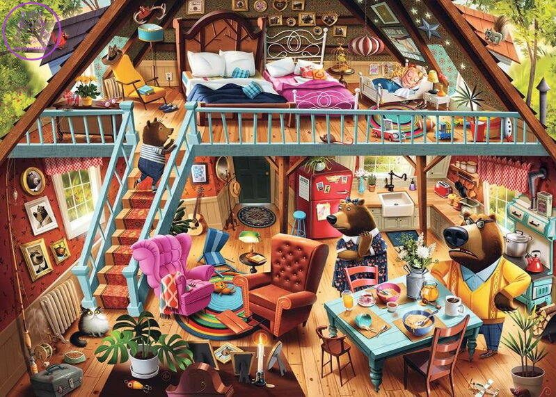 RAVENSBURGER Puzzle Přistižena! (Mášenka a tři medvědi) 1000 dílků RAVENSBURGER Puzzle Přistižena! (Mášenka a tři medvědi) 1000 dílků