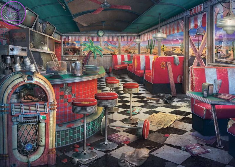 RAVENSBURGER Puzzle Opuštěná místa: Chátrající bistro 1000 dílků RAVENSBURGER Puzzle Opuštěná místa: Chátrající bistro 1000 dílků