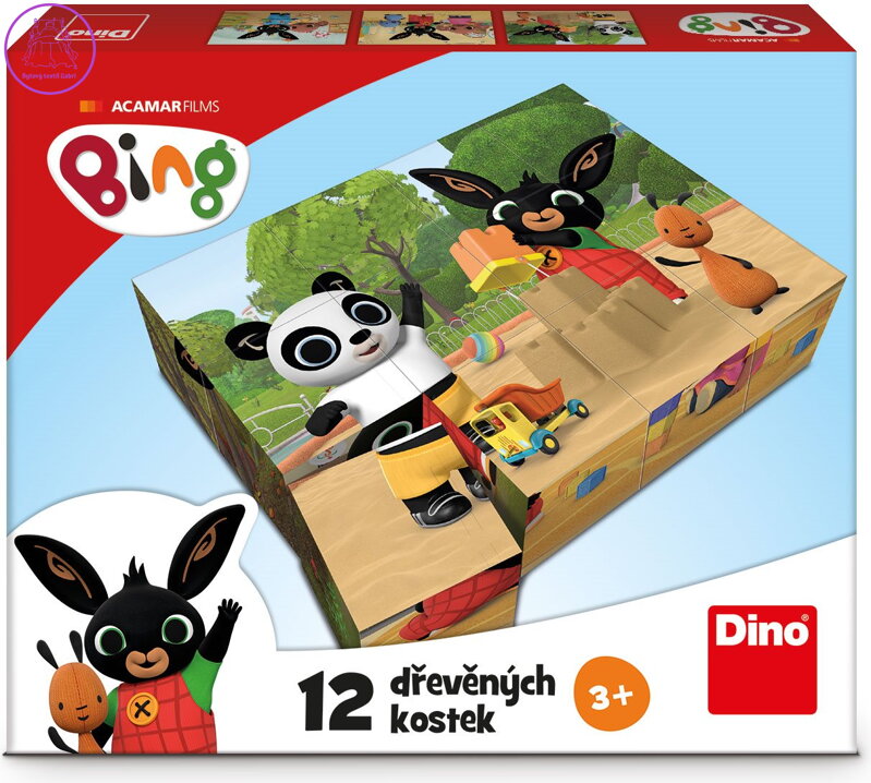 DINO Obrázkové kostky Bing, 12 kostek DINO Obrázkové kostky Bing, 12 kostek