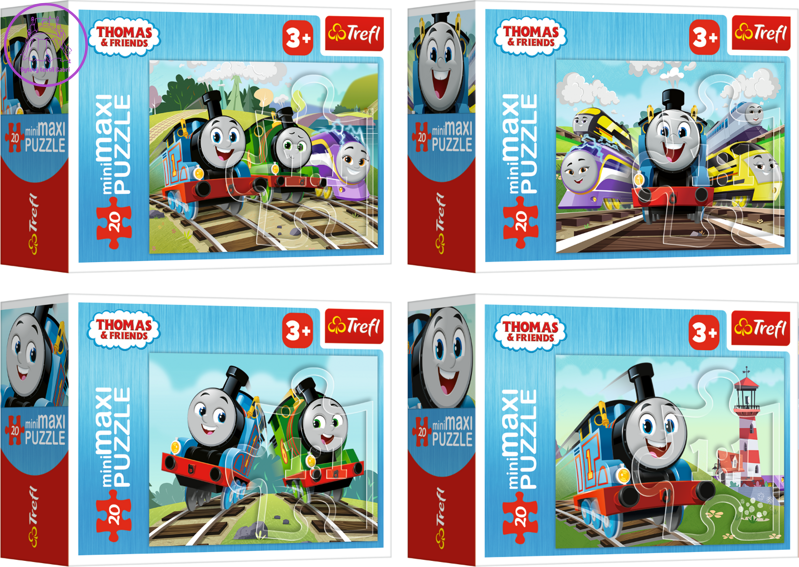 TREFL Displej Puzzle Mašinka Tomáš 20 dílků (24 ks) TREFL Displej Puzzle Mašinka Tomáš 20 dílků (24 ks)