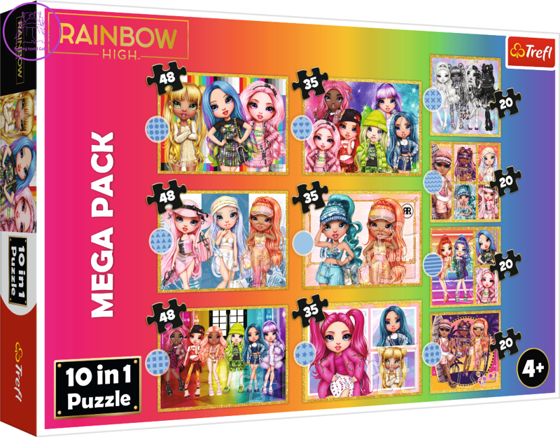 TREFL Puzzle Rainbow High MEGA PACK 10v1