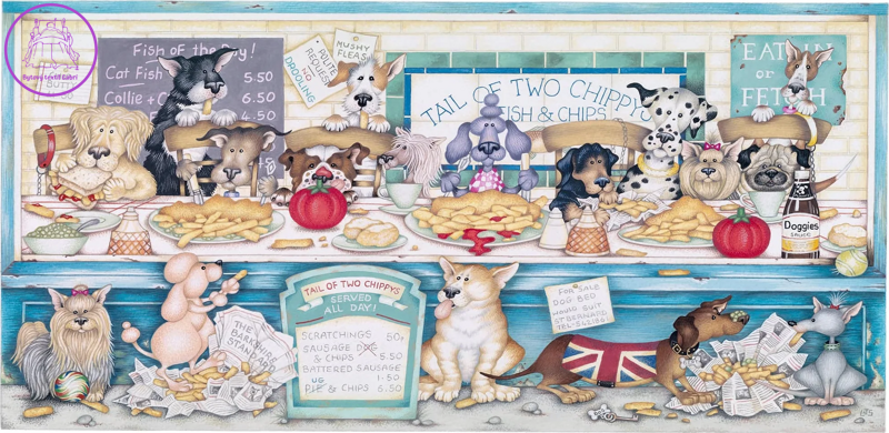 GIBSONS Panoramatické puzzle Ocásek dvou čiperků 636 dílků