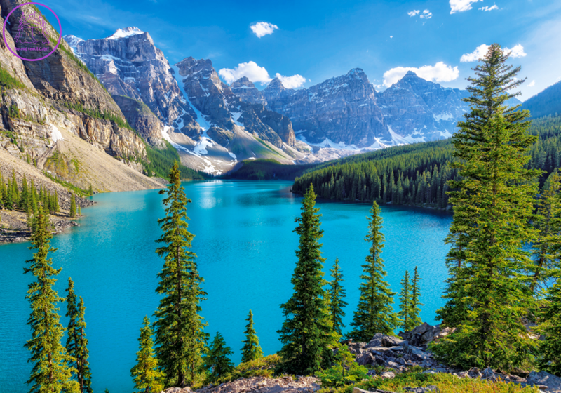 CASTORLAND Puzzle Jaro u jezera Moraine, Kanada 500 dílků CASTORLAND Puzzle Jaro u jezera Moraine, Kanada 500 dílků
