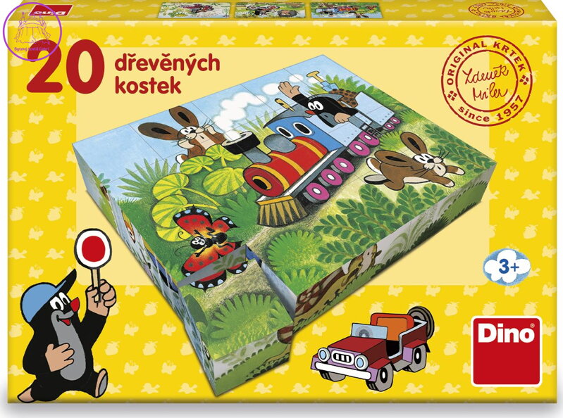 DINO Obrázkové kostky Krtek a doprava, 20 kostek DINO Obrázkové kostky Krtek a doprava, 20 kostek
