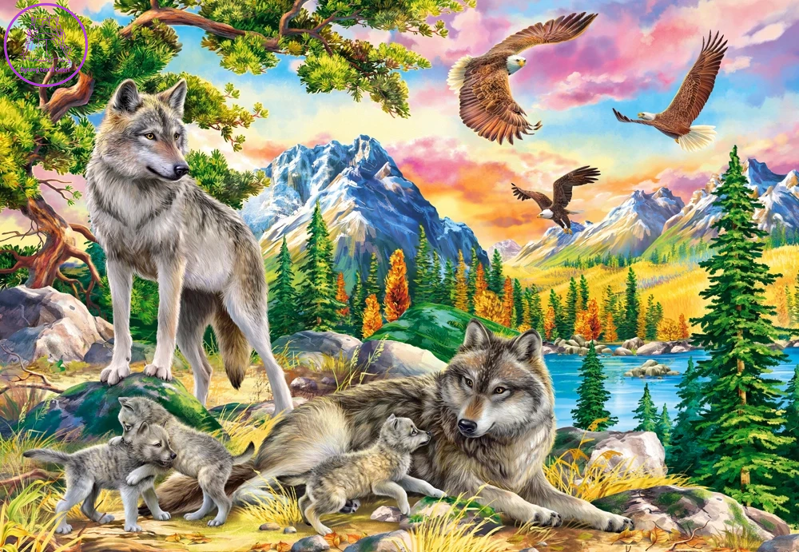 CASTORLAND Puzzle Vlčí rodinka 1000 dílků CASTORLAND Puzzle Vlčí rodinka 1000 dílků