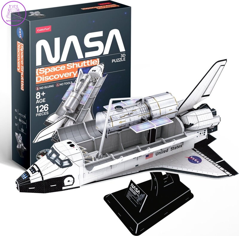 CUBICFUN 3D puzzle NASA: Raketoplán Discovery 126 dílků CUBICFUN 3D puzzle NASA: Raketoplán Discovery 126 dílků