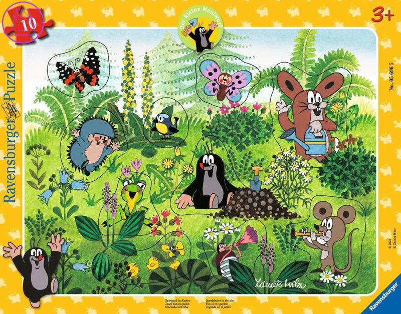 RAVENSBURGER Vkládačka Krtek: Zábava na zahradě 10 dílků RAVENSBURGER Vkládačka Krtek: Zábava na zahradě 10 dílků