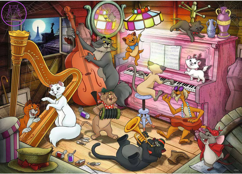 RAVENSBURGER Puzzle Disney: Aristokočky 1000 dílků RAVENSBURGER Puzzle Disney: Aristokočky 1000 dílků
