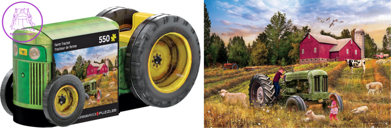 EUROGRAPHICS Puzzle v plechové krabičce Starý traktor 550 dílků