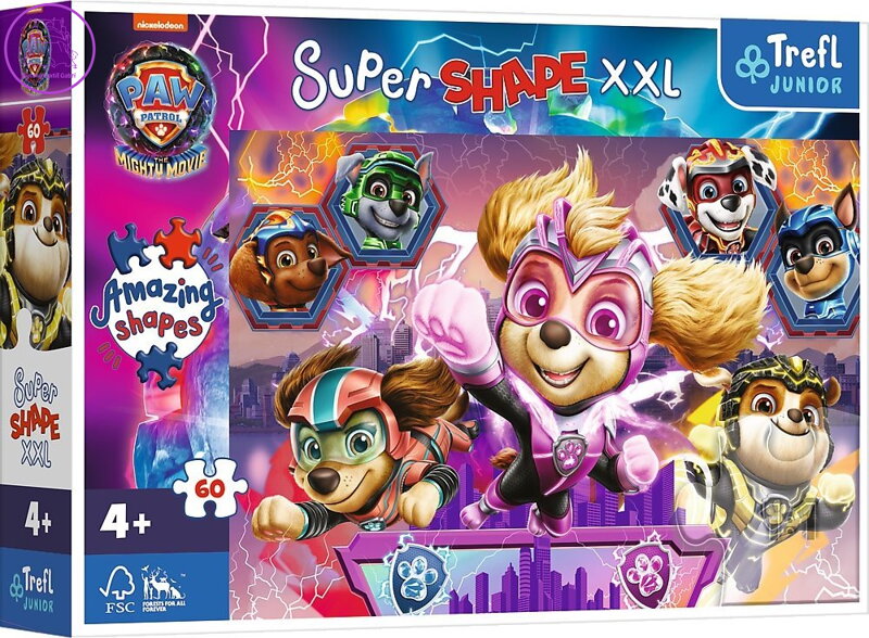TREFL Puzzle Super Shape XXL Tlapková patrola ve velkofilmu 60 dílků