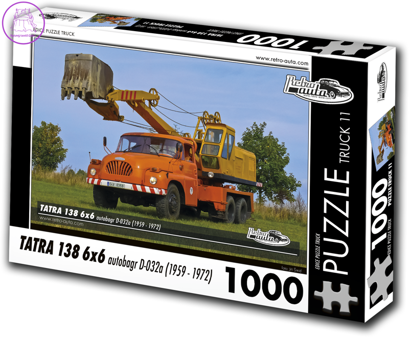 RETRO-AUTA Puzzle TRUCK č.11 Tatra 138 6x6 autobagr D-032a (1959-1972) 1000 dílků RETRO-AUTA Puzzle TRUCK č.11 Tatra 138 6x6 autobagr D-032a (1959-1972) 1000 dílků