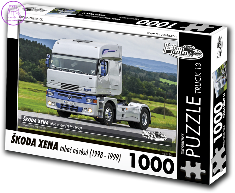 RETRO-AUTA Puzzle TRUCK č.13 Škoda Xena tahač návěsů (1998-1999) 1000 dílků RETRO-AUTA Puzzle TRUCK č.13 Škoda Xena tahač návěsů (1998-1999) 1000 dílků