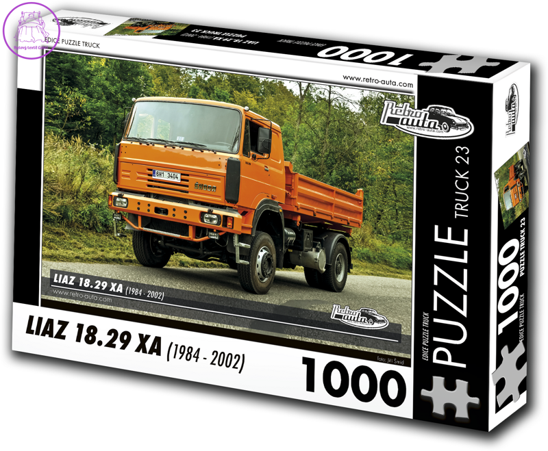 RETRO-AUTA Puzzle TRUCK č.23 ŠKODA Liaz 18.29 XA (1994-2002) 1000 dílků RETRO-AUTA Puzzle TRUCK č.23 ŠKODA Liaz 18.29 XA (1994-2002) 1000 dílků