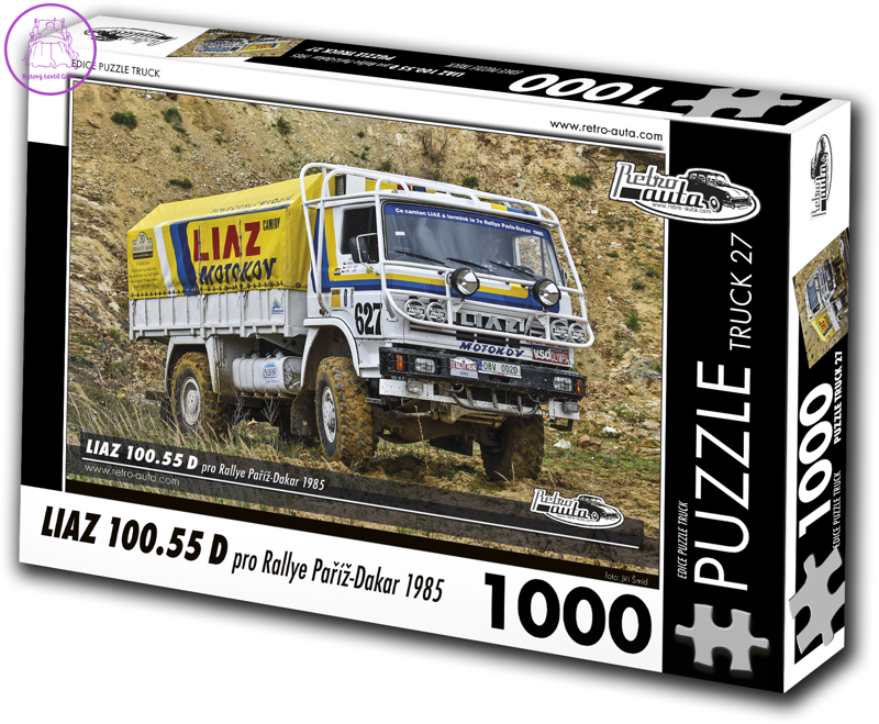 RETRO-AUTA Puzzle TRUCK č.27 Liaz 100.55 D pro Rallye Paříž-Dakar (1985) 1000 dílků RETRO-AUTA Puzzle TRUCK č.27 Liaz 100.55 D pro Rallye Paříž-Dakar (1985) 1000 dílků