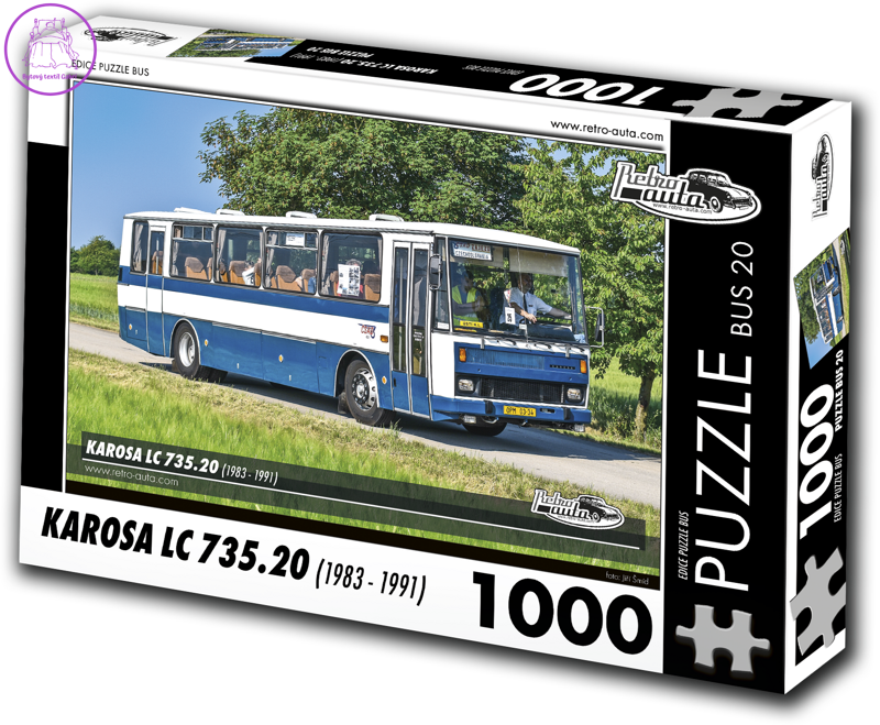 RETRO-AUTA Puzzle BUS č.20 KAROSA LC 735.20 (1983 - 1997) 1000 dílků RETRO-AUTA Puzzle BUS č.20 KAROSA LC 735.20 (1983 - 1997) 1000 dílků
