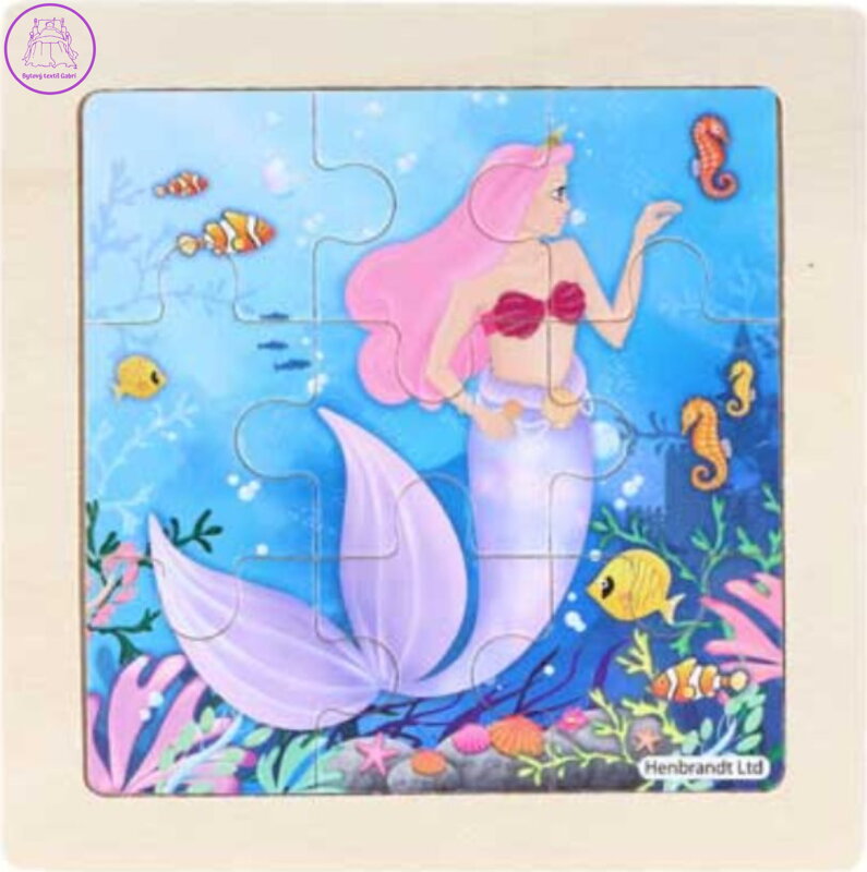 Dřevěné puzzle Mořská víla Růženka 9 dílků