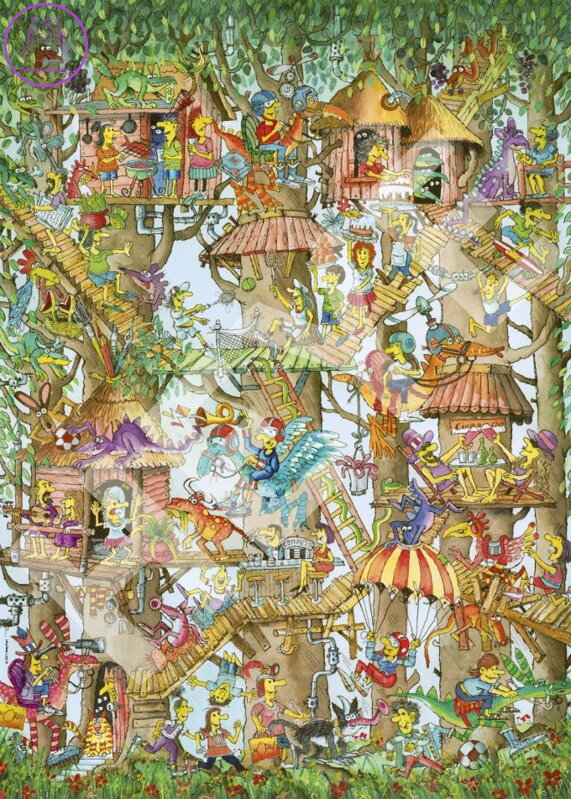HEYE Puzzle Chaty na stromech 1000 dílků HEYE Puzzle Chaty na stromech 1000 dílků