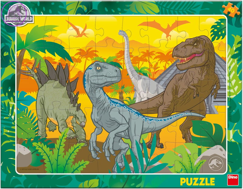 DINO Puzzle Jurský svět 40 dílků DINO Puzzle Jurský svět 40 dílků