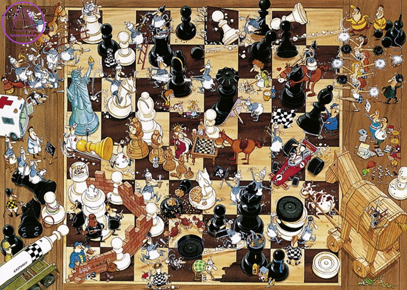 HEYE Puzzle Černá nebo bílá (Šachy) 1000 dílků HEYE Puzzle Černá nebo bílá (Šachy) 1000 dílků