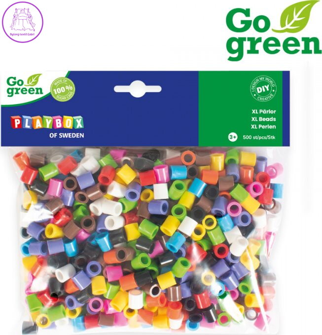 PLAYBOX Zažehlovací korálky Go Green XL 500ks PLAYBOX Zažehlovací korálky Go Green XL 500ks