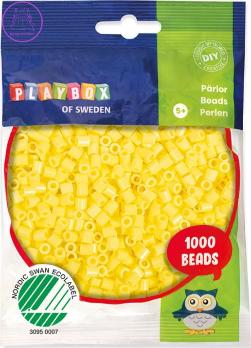 PLAYBOX Zažehlovací korálky pastelové - žluté 1000ks PLAYBOX Zažehlovací korálky pastelové - žluté 1000ks