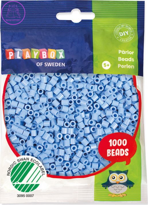 PLAYBOX Zažehlovací korálky pastelové - modré 1000ks PLAYBOX Zažehlovací korálky pastelové - modré 1000ks