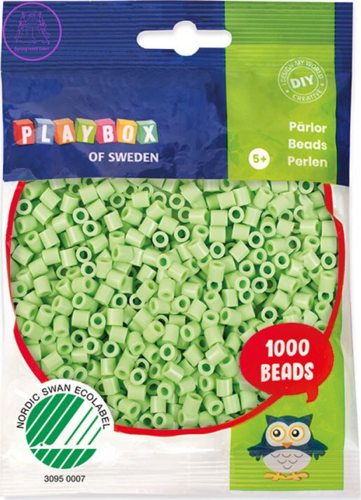 PLAYBOX Zažehlovací korálky pastelové - zelené 1000ks PLAYBOX Zažehlovací korálky pastelové - zelené 1000ks