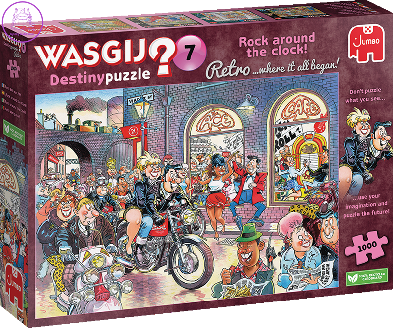 JUMBO Puzzle WASGIJ Destiny 7: Rock around the Clock! 1000 dílků JUMBO Puzzle WASGIJ Destiny 7: Rock around the Clock! 1000 dílků