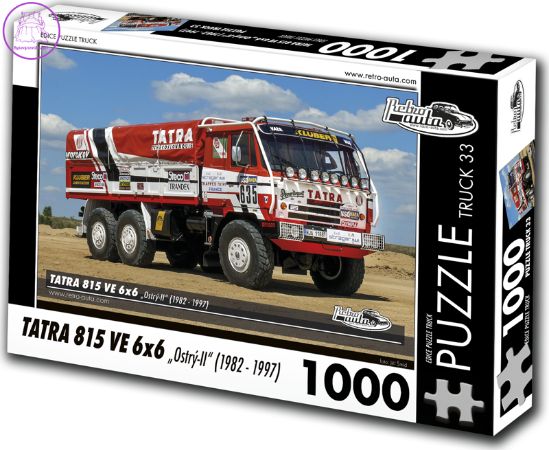 RETRO-AUTA Puzzle TRUCK č.33 Tatra 815 VE 6x6 „Ostrý-II“ (1982 - 1997) 1000 dílků