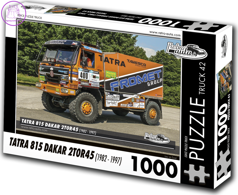 RETRO-AUTA Puzzle TRUCK č.42 Tatra 815 Dakar 2T0R45 (1982 - 1997) 1000 dílků RETRO-AUTA Puzzle TRUCK č.42 Tatra 815 Dakar 2T0R45 (1982 - 1997) 1000 dílků
